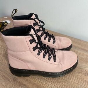 Dr Martens Pink Suede Combs Doc Platform Lace Up Ankle boots Shoes size 10